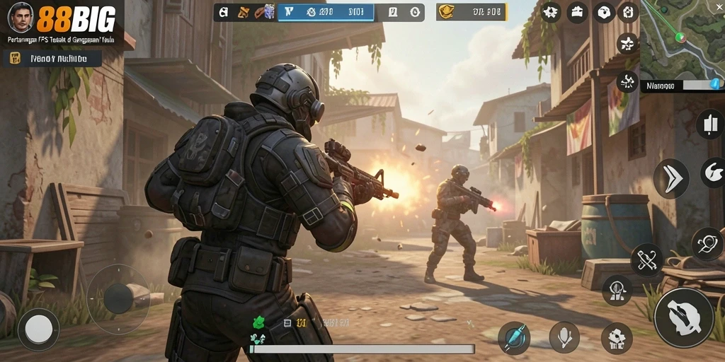 Gameplay seru di 88BIG dengan pertempuran FPS yang mendebarkan.