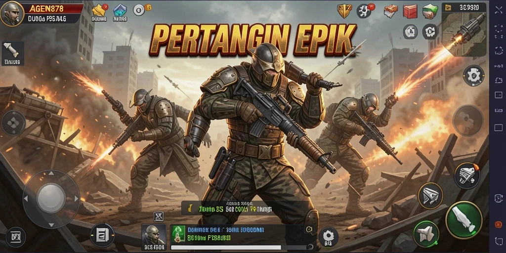 Tangkapan layar AGEN878 menampilkan aksi pertarungan yang intens dan karakter yang dinamis.