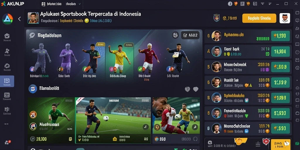 Tampilan antarmuka pengguna AKUNJP yang modern dan menarik.