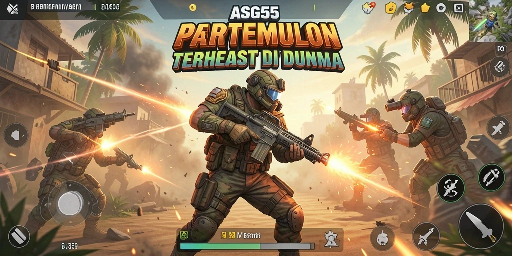 Gameplay seru ASG55 di arena Battle Royale yang mendebarkan.
