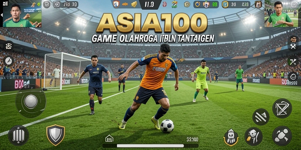 Tampilan gameplay ASIA100 yang menampilkan pertandingan olahraga yang seru.