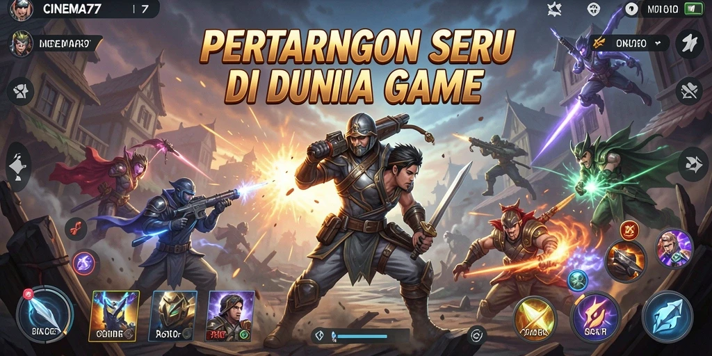 Tampilan gameplay CINEMA77 yang seru dan dinamis saat pertarungan.