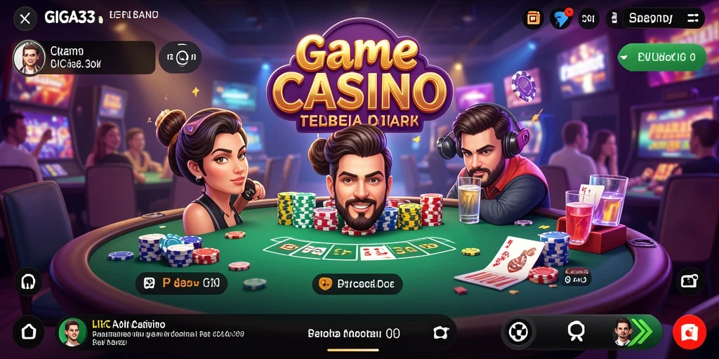 Tampilan gameplay Live Casino yang mendebarkan dan interaktif.