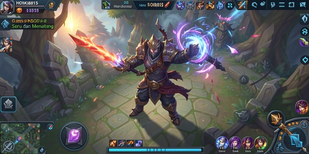 Gameplay seru HOKI8815 dengan pertarungan antar tim.