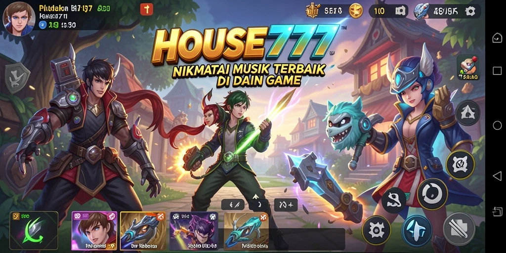 Tampilan gameplay <strong>HOUSE777</strong> yang seru dengan tantangan musik yang interaktif.