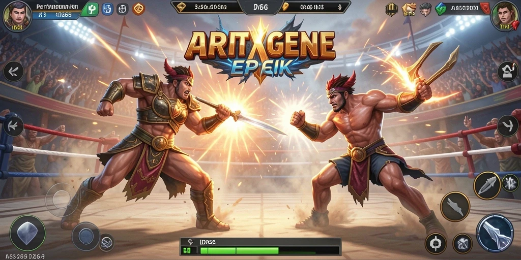 Screenshot utama ID66 menampilkan aksi pertarungan yang seru dan mendebarkan.