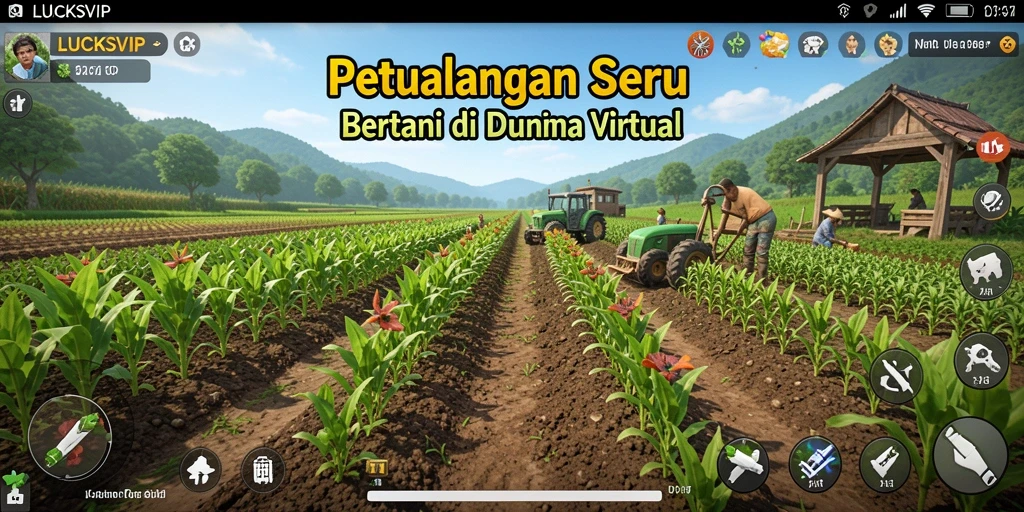 Tampilan gameplay menarik di LUCKSVIP dengan aktivitas bertani.