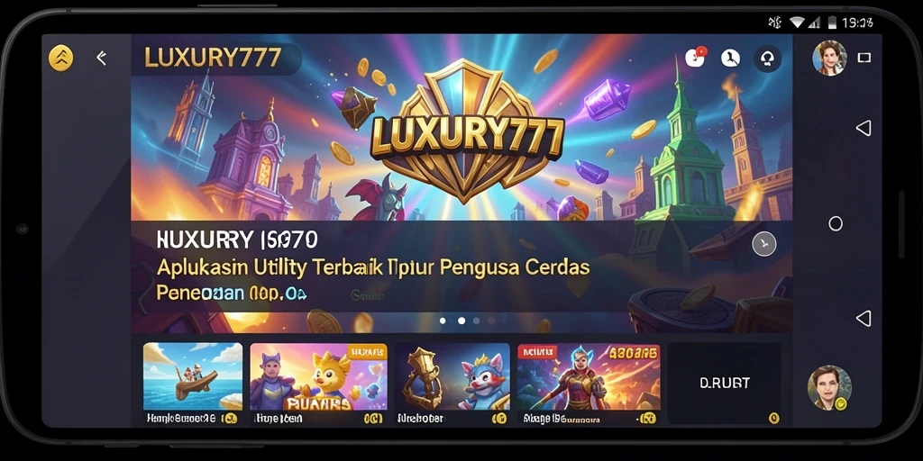Tampilan utama LUXURY777 dengan fitur pengingat dan manajemen waktu.