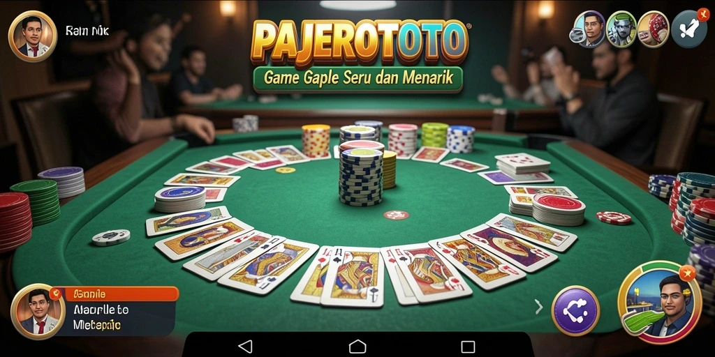 Screenshot dari gameplay PAJEROTOTO yang menunjukkan keseruan bermain Gaple.