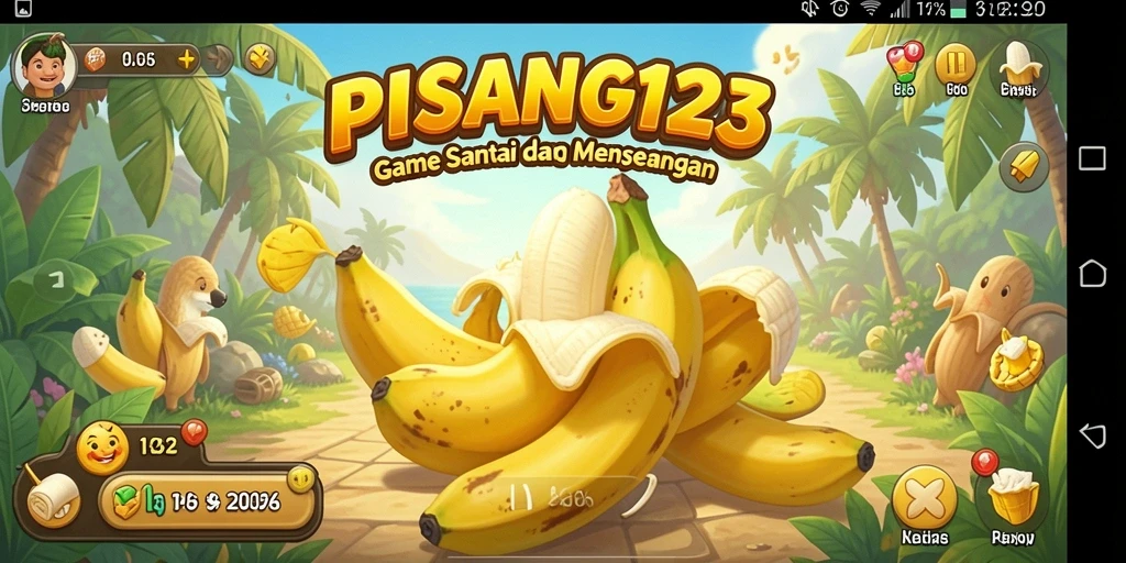Tampilan gameplay PISANG123 yang menyenangkan dan berwarna-warni.