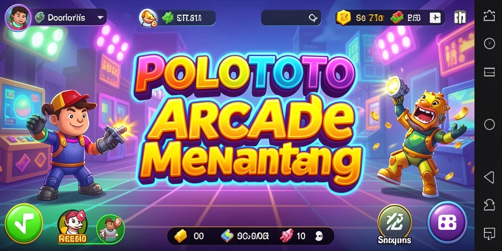 Tampilan gameplay seru dalam POLOTOTO yang penuh warna.