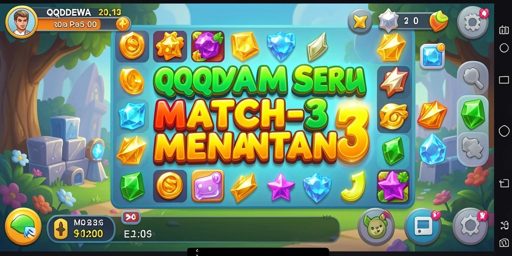 Tampilan gameplay QQDEWA yang seru dan penuh warna.