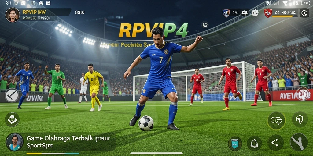 Screenshot RPVIP4 menunjukkan gameplay seru dalam berbagai cabang olahraga.
