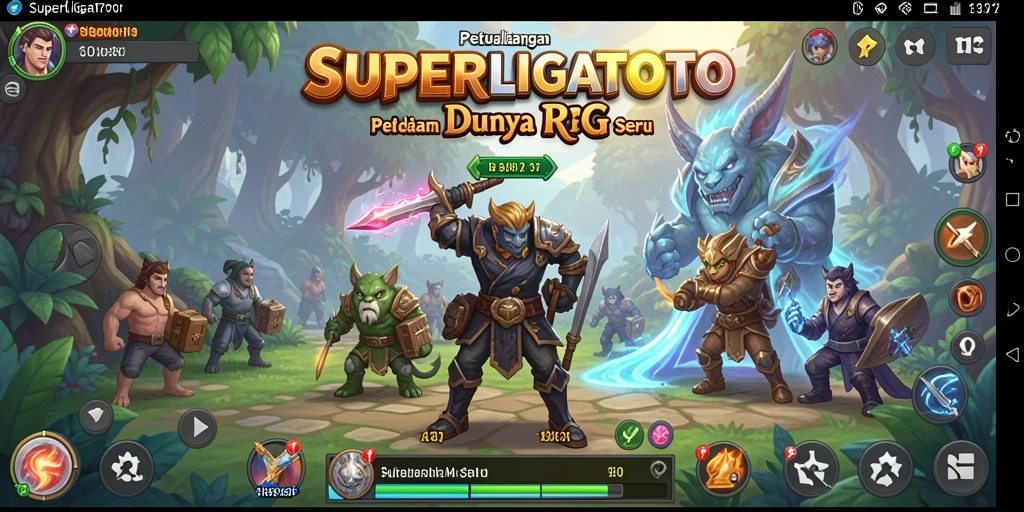 Gameplay SUPERLIGATOTO yang mendebarkan dalam dunia RPG.