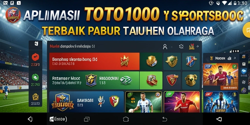 Tampilan menarik dari TOTO1000 saat mengakses taruhan sportsbook.