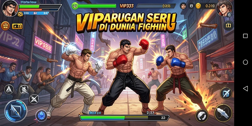 Screenshot pertarungan epik dalam game Fighting VIP333.