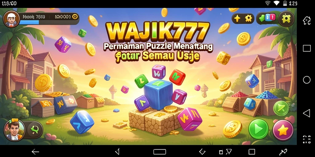 Tampilan gameplay menantang dari WAJIK777 dalam menyusun puzzle.